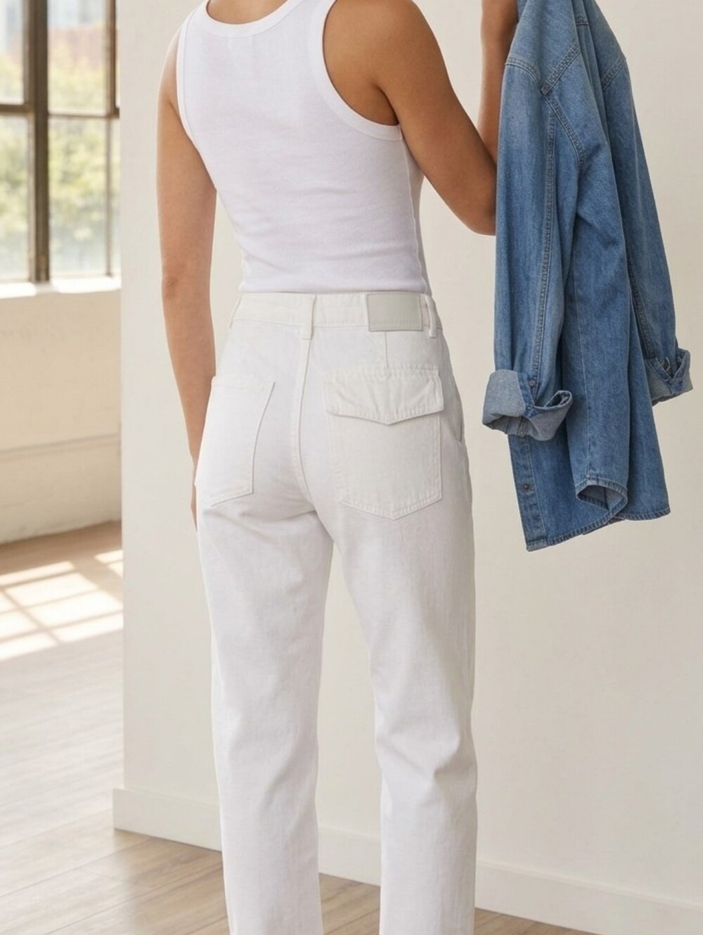 Aritizia Denim Forum The Joni High Rise Utility Jeans - White - 28 - Picture 7 of 12